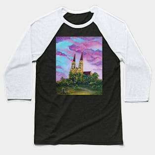 Cathedral with Pink Clouds Baseball T-Shirt